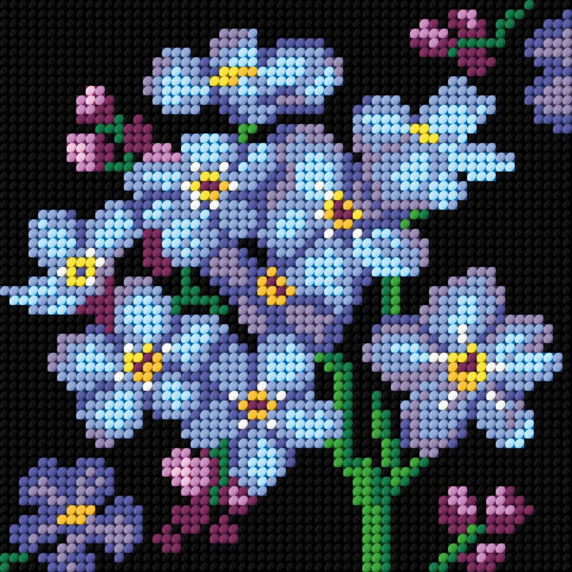 Orchidea Forget-Me-Nots Gobelin Canvas Kit